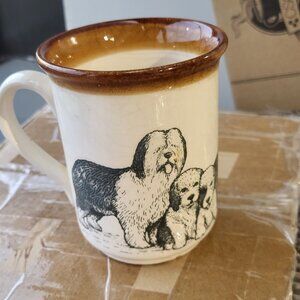Vintage Biltons Old English Sheepdogs Ceramic Mug Made In England GUC SEE PICS